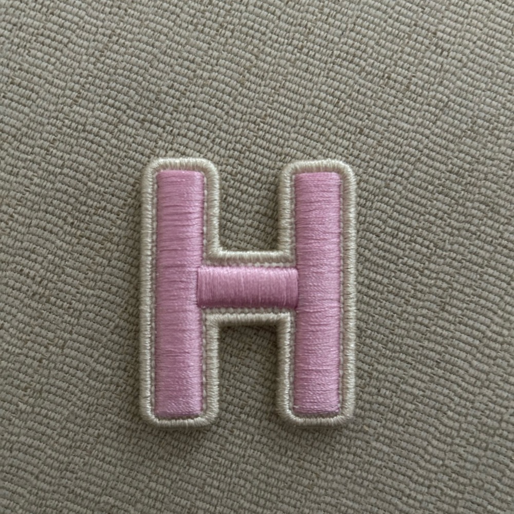 Stoney Clover Lane Flamingo Rolled Embroidery Letter H Patch